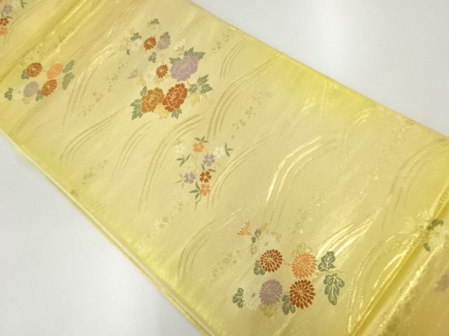 JAPANESE FUKURO OBI / WOVEN PEONY